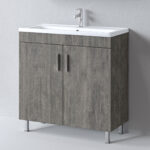 Πάγκος με τέσσερα ποδαράκια Skopelos Σταχτί 80 S3BSK080BE0 78x36x83cm