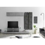 Σύνθεση Τηλεόρασης 091 Cement-Oxide Μελαμίνη 230x51x190 cm