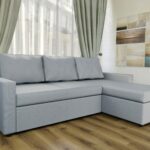 Γωνιακός Καναπές Κρεβάτι με Αποθηκευτικό Χώρο Ravenna Ύφασμα  222x155εκ. M200.13 ΓΚΡΙ ΑΝΟΙΧΤΟ