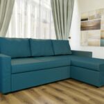 Γωνιακός Καναπές Κρεβάτι με Αποθηκευτικό Χώρο Ravenna  Ύφασμα 222x155εκ. M200.09 ΜΠΛΕ