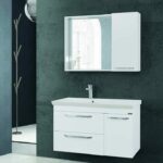 Σετ Έπιπλο Μπάνιου DODE Λευκό 85 MDF 18mm Λάκα 9SDO085WH0 Πάγκο 84,5x44x60 με Ενσωματωμένο LED Φωτισμό