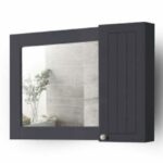 Καθρέφτης OREO Γραφίτης 100 3ΜOR100CARB Καθρέφτης με Ντουλάπι 75x16x70cm