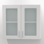 Ντουλάπι τοίχου κρεμαστό Elite White Soft 80cm MDF Glass 80x72x30cm ELWHTW-80X72GL