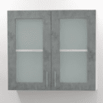 Ντουλάπι τοίχου κρεμαστό Glamour Marble Dark 80cm MDF Glass 80x72x30cm GLAMAR-W80X72GL