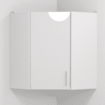 Ντουλάπι τοίχου κρεμαστό Glamour White High Gloss 60cm MDF Γωνιακό 60/60x72x30cm GLAWHTW-60x60x72