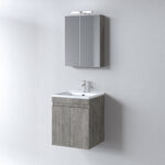 Σετ Έπιπλο Μπάνιου Omega Σταχτί 55 9SOM055BENW Πάγκο 51x44x60cm