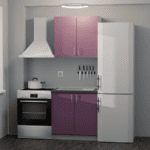 Σύνθεση Κουζίνα Sara 80cm Antarctica Μωβ Λευκό 80x60x82cm M310.01