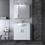 Σετ Έπιπλο Μπάνιου SIENA Λευκό 75 9SSI075GL0W Πάγκο 72x34x83cm