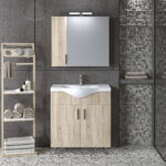 Σετ Έπιπλο Μπάνιου SIENA Δρυς 75 9SSI075SN0W Πάγκο 72x34x83cm