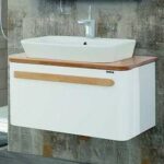 Πάγκος SENSIO 86 Λευκός MDF 18mm Λάκα S3BSE086WHG Κρεμαστός 86x47x48