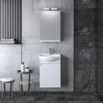 Σετ Έπιπλο Μπάνιου SIENA Λευκό 45 9SSI045GL0W Πάγκο 45x26Καθρέφτη και Νιπτήρα