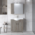 Σετ Έπιπλο Μπάνιου SIENA Δρυς Σκούρο 75 9SSI075SD0W Πάγκο 72x34x83cm