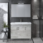 Σετ Έπιπλο Μπάνιου SAVINA Τσιμεντί 100 9SSA100CE0W Πάγκος 99x44x86cm