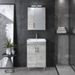 Σετ Έπιπλο Μπάνιου SAVINA Τσιμεντί 55 9SSA055CE0W Πάγκος 52x44x86cm