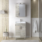 Σετ Έπιπλο Μπάνιου SAVINA χρώμα Φυσικό Ξύλο 55 9SSA055NO0W Πάγκος 52x44x86cm