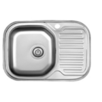 Ανοξείδωτος Νεροχύτης Inox Σαγρέ MartinHome Μ48xΠ64cm Ασημί AE 640 D