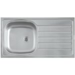 Ανοξείδωτος Νεροχύτης Inox Σαγρέ MartinHome Μ43.5xΠ86cm Ασημί AE 8650 D