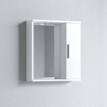 Καθρέφτης ALON 50 Δεξιος Λευκό με ένα ντουλάπι δεξιά 50x15x56 και φωτισμό LED