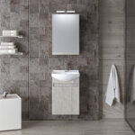 Σετ Έπιπλο Μπάνιου SIENA Harmony 45 9SSI045HNOW με Πάγκο 45x26x60cm Καθρέφτη και Νιπτήρα