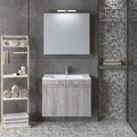 Σετ Έπιπλο Μπάνιου OMEGA Γκρι 75 9SOM075GO0 Πάγκο 72x44x60cm Μελαμίνη