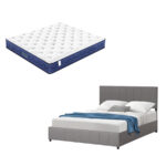 Σετ Κρεβάτι DREAM χρ. Γκρι & Στρώμα 160X200 cm