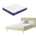 Σετ Κρεβάτι RELAX  χρ. Μπεζ & Στρώμα 140X200 cm