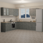 ΣΥΝΘΕΣΗ ΚΟΥΖΙΝΑΣ GLAMOUR MARBLE DARK