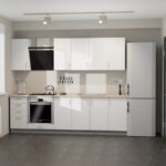 Σύνθεση Κουζίνα Elsa 260cm MDF White Soft 260x60x82cm(200cm επάνω) M305.03