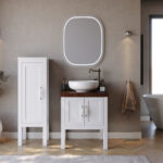 Σετ Έπιπλο Μπάνιου LONDON Λευκό MDF 18mm Λάκα 65 9SLON065WHM Πάγκο 65x50x72cm