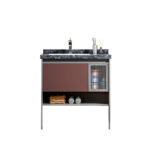 Σετ Πάγκου ERIETE 80 cm Κόντρα Πλακέ Θαλάσσης (Plywood) χρ. Μπορντό / Ανθρακί S3BERI080RUAN