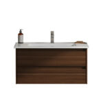 Σετ Πάγκου  EVELYN 80cm Κόντρα Πλακέ Θαλάσσης (Plywood)  χρ. ΚΑΦΕ