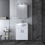 Σετ Έπιπλο Μπάνιου SIENA Λευκό 55 9SSI055GL0W Πάγκο 51x34x83cm