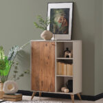 ΝΤΟΥΛΑΠΙ ΔΑΠΕΔΟΥ SAKA 85x30x110cm χρ.ΚΑΦΕ/ΜΠΕΖ (1012111)