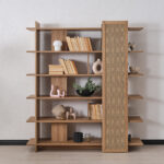 ΒΙΒΛΙΟΘΗΚΗ ANDREA 160x43x179cm χρ.ΜΠΕΖ (6863601)