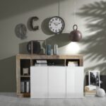 ΜΠΟΥΦΕΣ HAΜBURG ΜΕ 3ΠΟΡΤΕΣ 146X42X93cm χρ.ΛΕΥΚΟ/PERO κωδ. 209030-05P