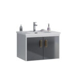 Σετ Πάγκου ISABEL 60 cm. Κόντρα Πλακέ Θαλάσσης (Plywood) χρ.WHITE/ANTHRACITE S3BISA060WHAN