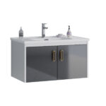 Σετ Πάγκου ISABEL 80 cm. Κόντρα Πλακέ Θαλάσσης (Plywood) χρ.WHITE/ANTHRACITE κωδ. S3BISA080WHAN