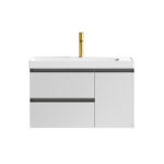 Σετ Πάγκου SARON 80 cm Κόντρα Πλακέ Θαλάσσης (Plywood) χρ.ΓΚΡΙ ΑΝΟΙΧΤΟ S3BSAR080LGR