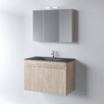 Σετ Έπιπλο Μπάνιου OMEGA 90cm χρ.BEIGE OAK κωδ.9SOM090BOBW