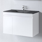 Σετ Πάγκου OMEGA 90cm χρ.WHITE GLOSS κωδ.S3BOM090GLB