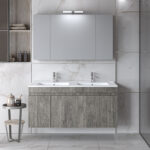 Σετ Επίπλου OMEGA 120cm 2 Γούρνες χρ.BERLIN 9SOM120BEDW