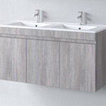 Σετ Πάγκου OMEGA 120cm 2 Γούρνες χρ.GREY OAK S3BOM120GO0D