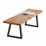 LIZARD Πάγκος Μέταλλο Βαφή Μαύρο, Ξύλο Ακακία 149 κωδ. 0706-Ε-00018032