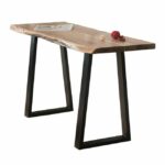 LIZARD Slim Κονσόλα Μέταλλο Βαφή Μαύρο, 130x45x76cm, Ξύλο Ακακία 149 κωδ. 0706-Ε-00019732