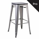 RELIX Wood Σκαμπό Bar-Pro, Απόχρωση Metal με Διακοσμητική Σκουριά, Απόχρωση Ξύλου Μαύρο κωδ. 0706-Ε-00024517