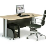 BASIC Γραφείο Απόχρωση Dark Grey - Beech κωδ. 0706-Ε-00007333