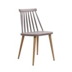 LAVIDA Καρέκλα Τραπεζαρίας Κουζίνας, Μέταλλο Βαφή Φυσικό PP Sand Beige κωδ. 0706-Ε-00017426