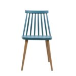 LAVIDA Καρέκλα Τραπεζαρίας Κουζίνας, Μέταλλο Βαφή Φυσικό PP Μπλε κωδ. 0706-Ε-00017427