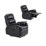 COMFORT Πολυθρόνα Relax Σαλονιού - Καθιστικού, PU Μαύρο κωδ. 0706-Ε-00019052