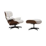 RELAX Πολυθρόνα με Σκαμπό, Σαλονιού - Καθιστικού, PU Άσπρο κωδ. 0706-Ε-00019064